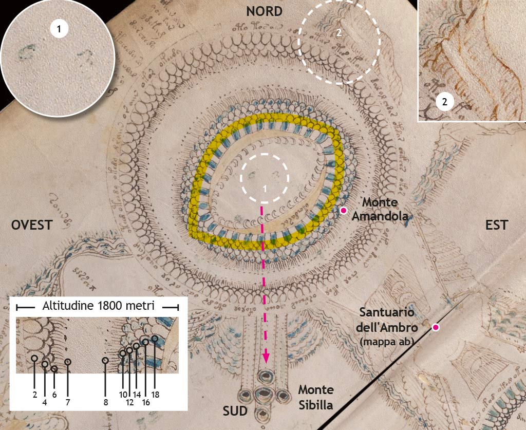 mappa Voynich, zona "A"